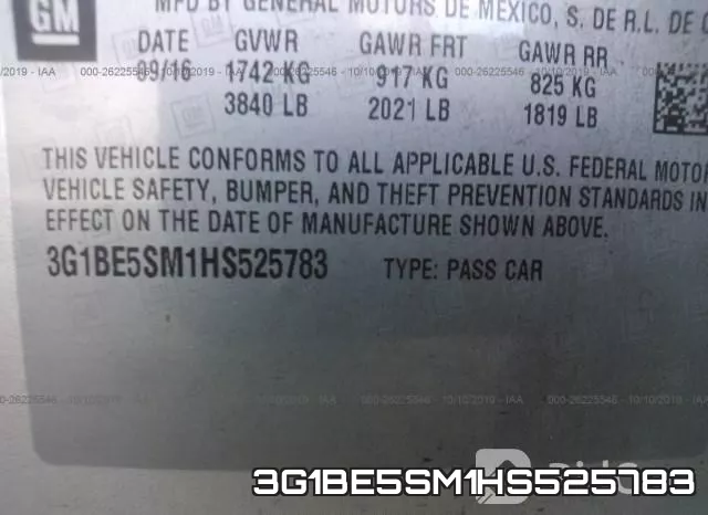 3G1BE5SM1HS525783 фото 10