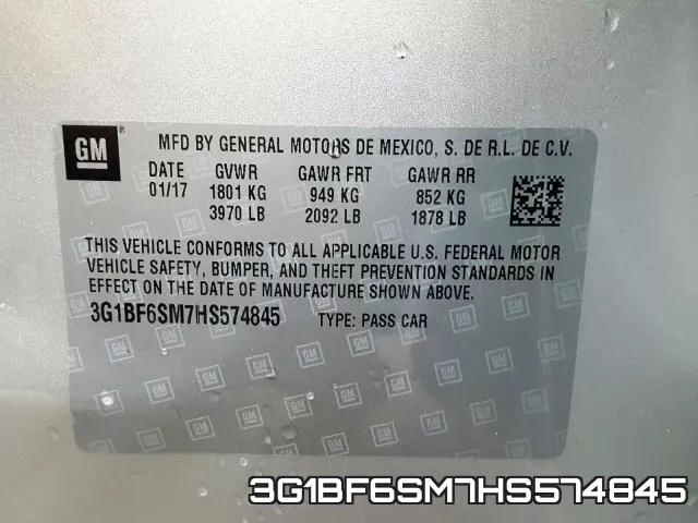 3G1BF6SM7HS574845 фото 2