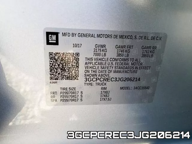 3GCPCREC3JG206214 фото 2