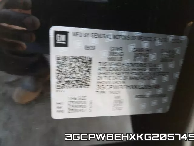 3GCPWBEHXKG205749 фото 2
