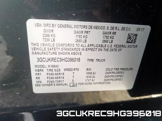 3GCUKREC9HG396018 фото 2
