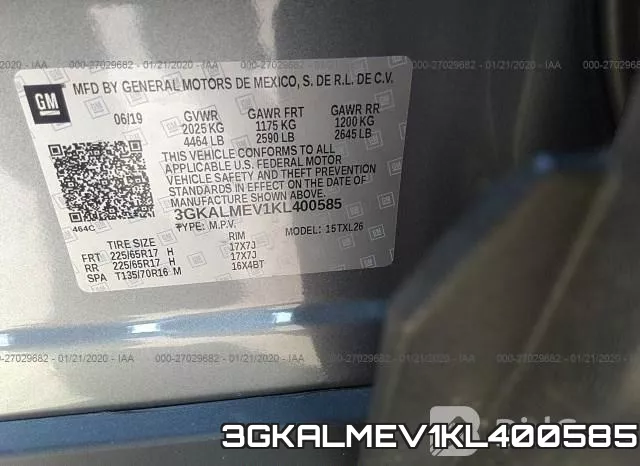 3GKALMEV1KL400585 фото 10
