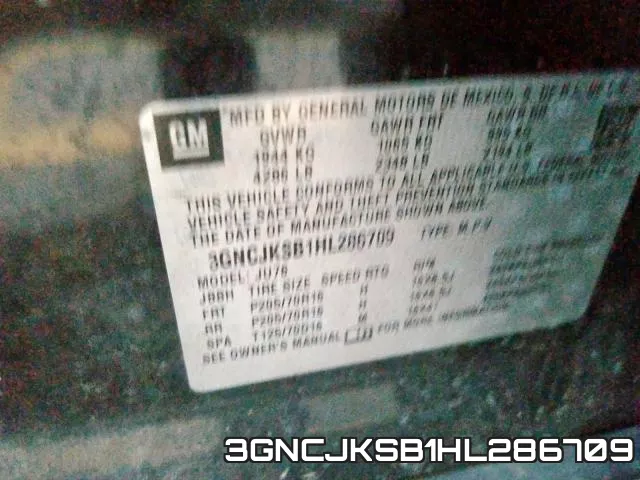 3GNCJKSB1HL286709 фото 2