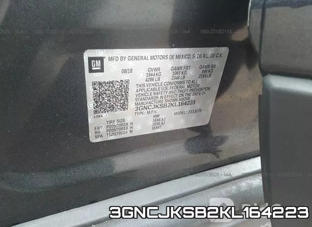 3GNCJKSB2KL164223 фото 10