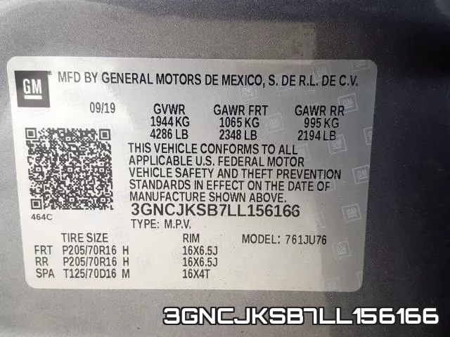 3GNCJKSB7LL156166 фото 2