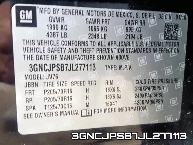 3GNCJPSB7JL277113 фото 2