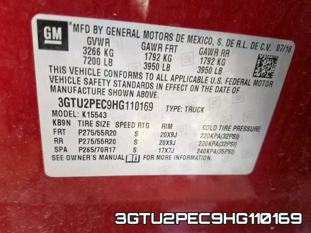 3GTU2PEC9HG110169 фото 2