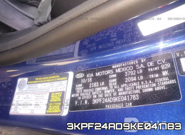 3KPF24AD9KE041783 фото 10