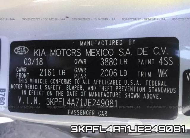 3KPFL4A71JE249081 фото 10