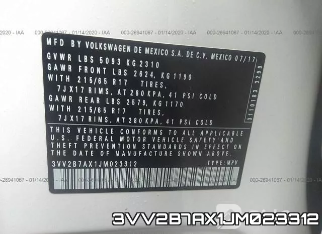 3VV2B7AX1JM023312 фото 10