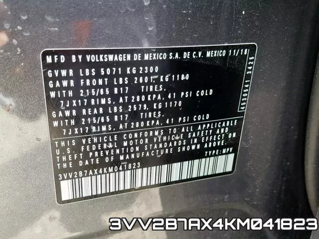 3VV2B7AX4KM041823 фото 2