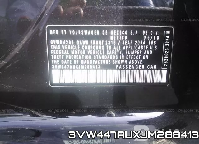 3VW447AUXJM288413 фото 8