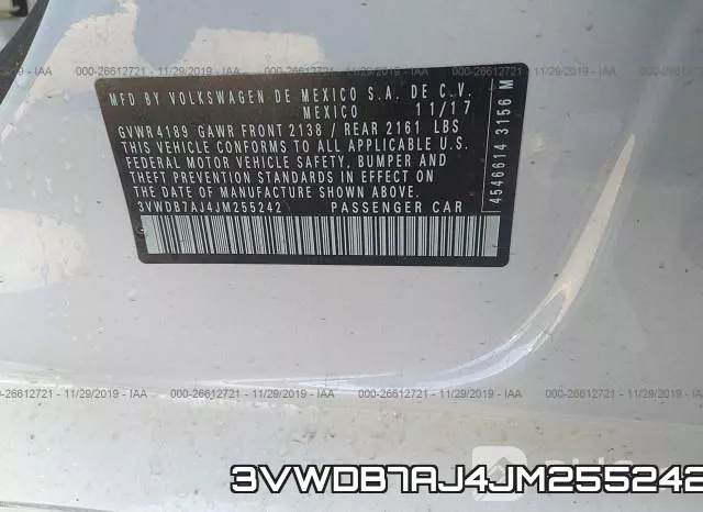 3VWDB7AJ4JM255242 фото 10