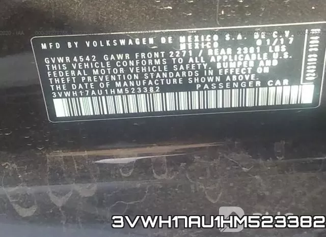 3VWH17AU1HM523382 фото 10