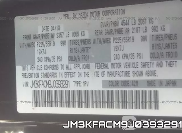 JM3KFACM9J0393291 фото 10