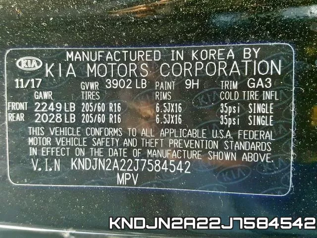 KNDJN2A22J7584542 фото 2