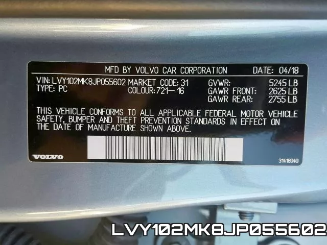LVY102MK8JP055602 фото 2