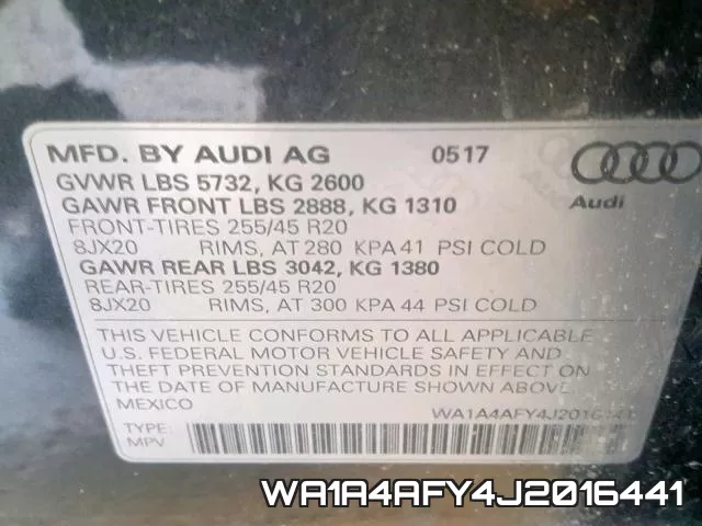 WA1A4AFY4J2016441 фото 2