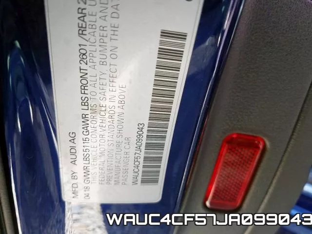 WAUC4CF57JA099043 фото 2