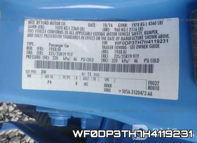 WF0DP3TH7H4119231 фото 10