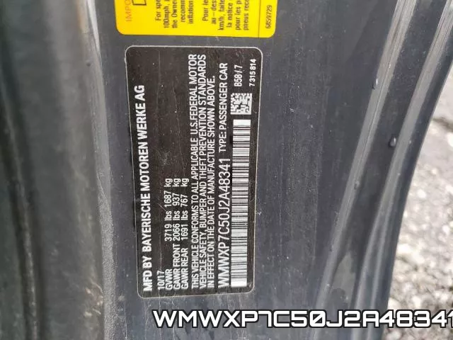WMWXP7C50J2A48341 фото 2