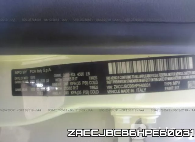 ZACCJBCB6HPE60031 фото 10