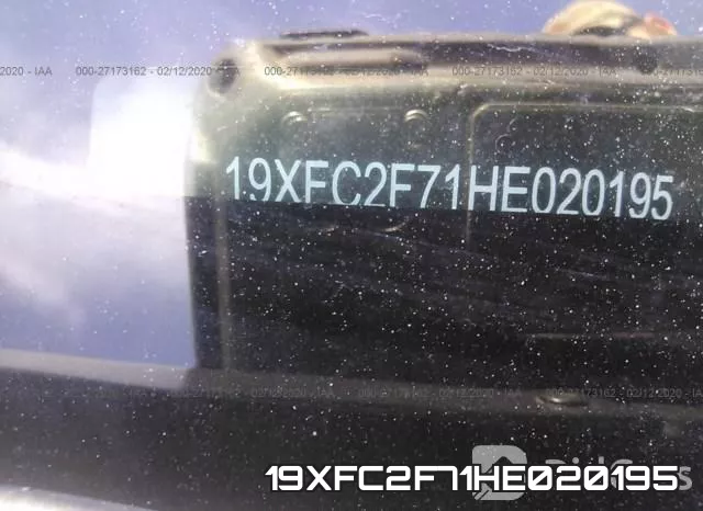 19XFC2F71HE020195 фото 10
