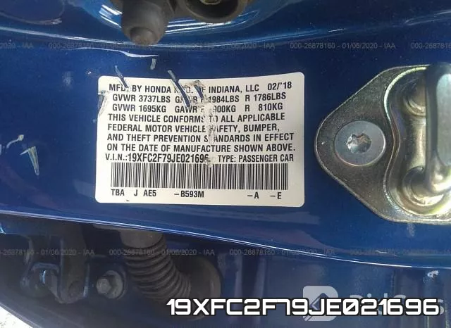 19XFC2F79JE021696 фото 10