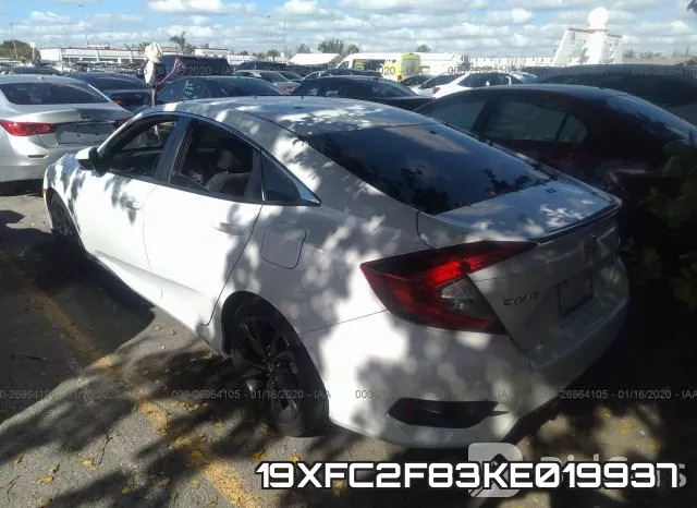 19XFC2F83KE019937 фото 4