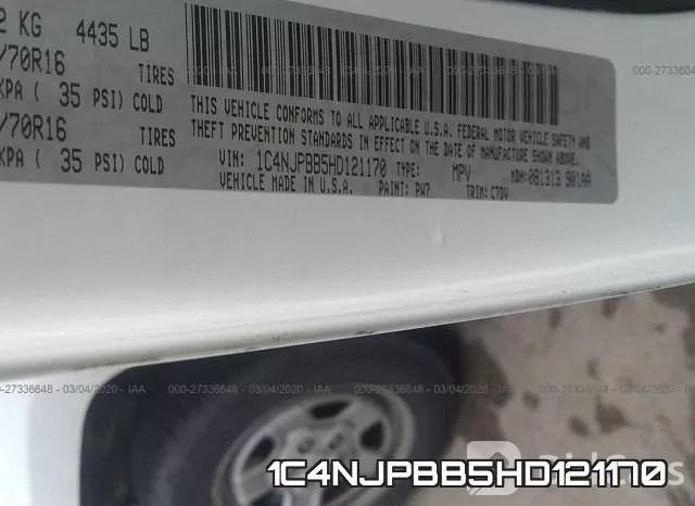 1C4NJPBB5HD121170 фото 10