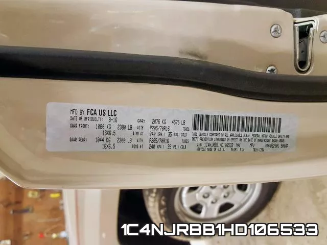 1C4NJRBB1HD106533 фото 2
