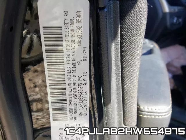 1C4PJLAB2HW654875 фото 2
