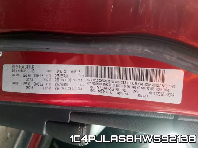 1C4PJLAS8HW592138 фото 2