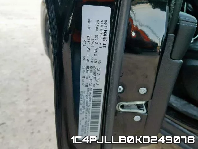 1C4PJLLB0KD249078 фото 2