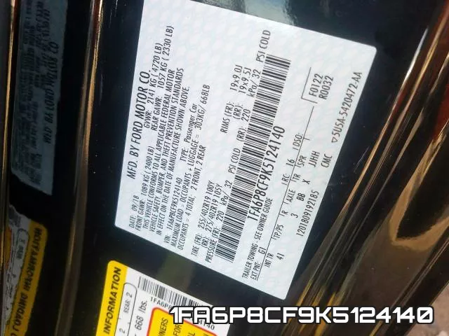 1FA6P8CF9K5124140 фото 2