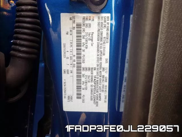 1FADP3FE0JL229057 фото 2
