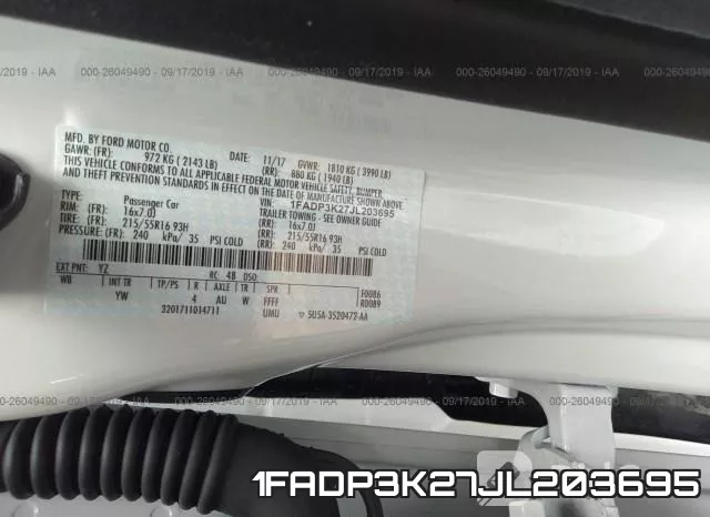 1FADP3K27JL203695 фото 10