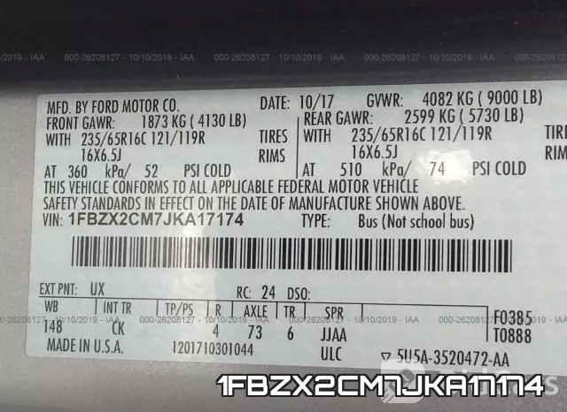 1FBZX2CM7JKA17174 фото 10