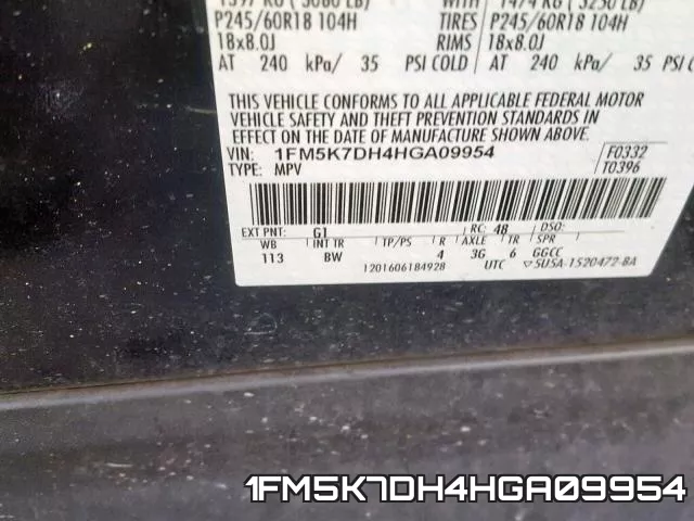 1FM5K7DH4HGA09954 фото 2