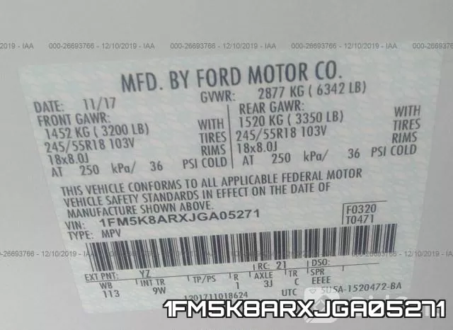 1FM5K8ARXJGA05271 фото 10