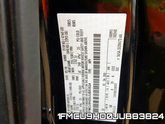 1FMCU9HD0JUB83824 фото 2