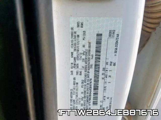 1FT7W2B64JEB87676 фото 2