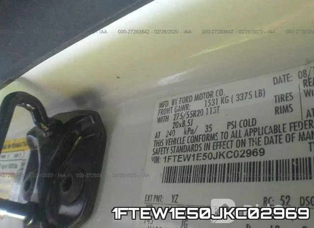 1FTEW1E50JKC02969 фото 10