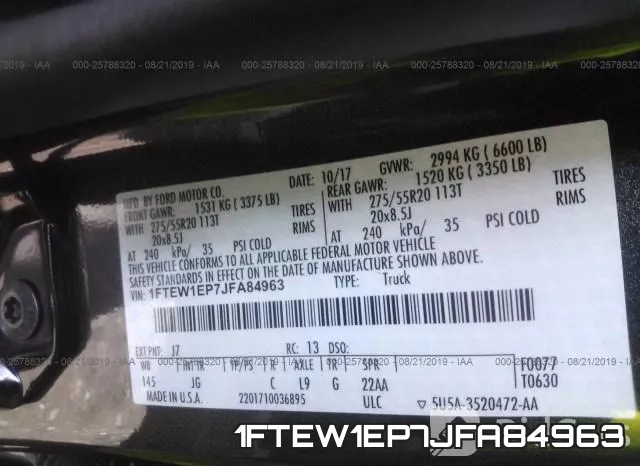 1FTEW1EP7JFA84963 фото 10