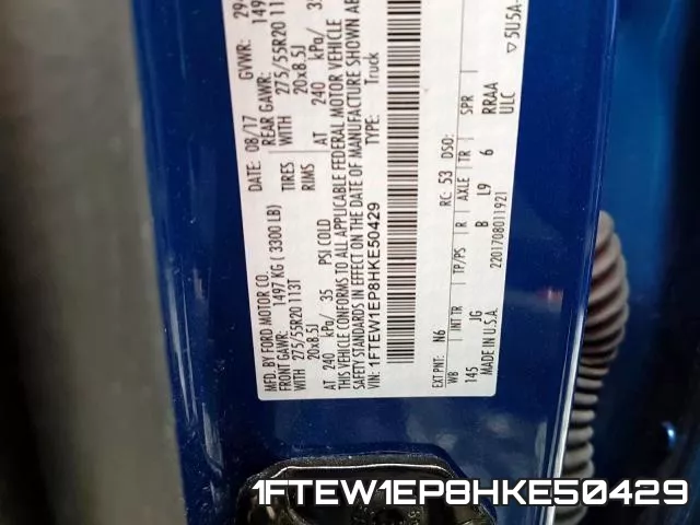 1FTEW1EP8HKE50429 фото 2