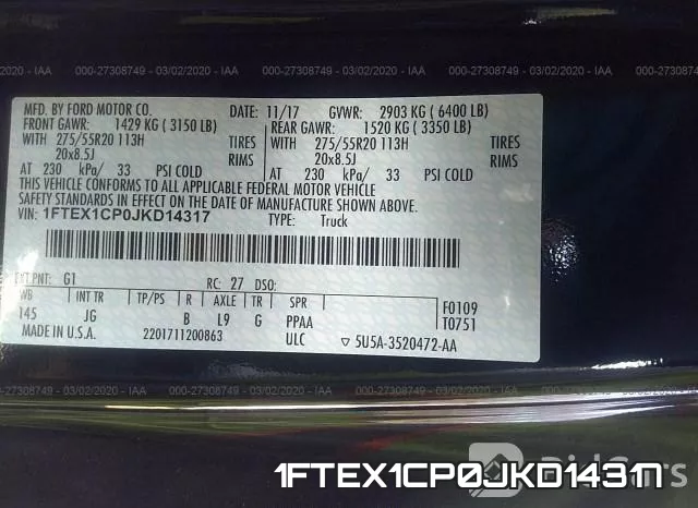 1FTEX1CP0JKD14317 фото 10