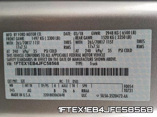 1FTEX1EB4JFC58568 фото 2