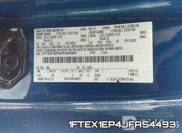 1FTEX1EP4JFA54493 фото 10