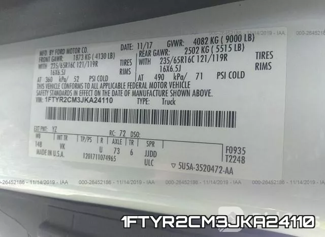 1FTYR2CM3JKA24110 фото 10