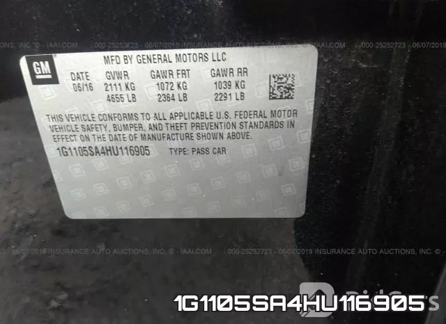 1G1105SA4HU116905 фото 10